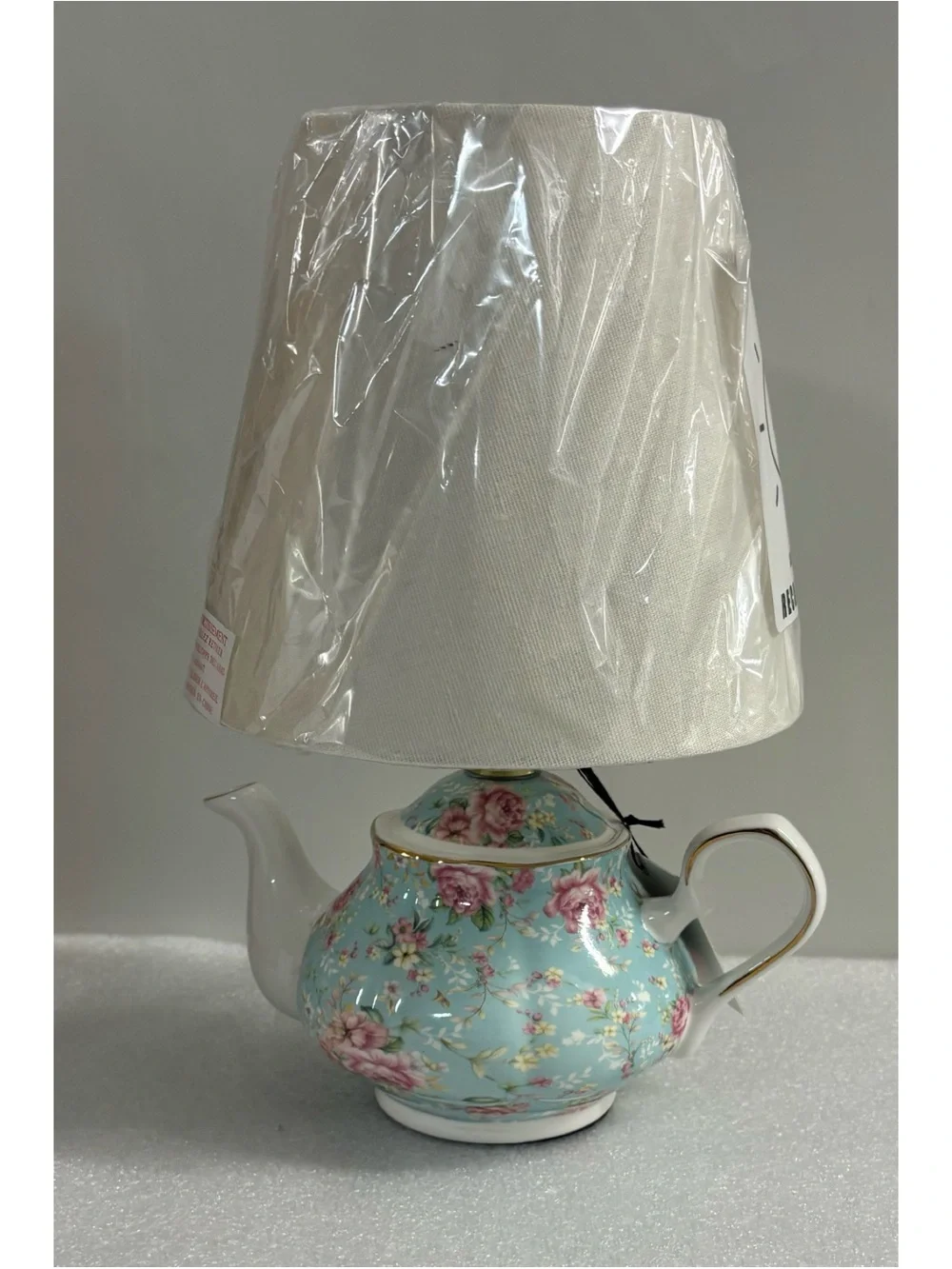 Karma Home Rechargeable Teapot Lamp in French Country Floral ~ NWT